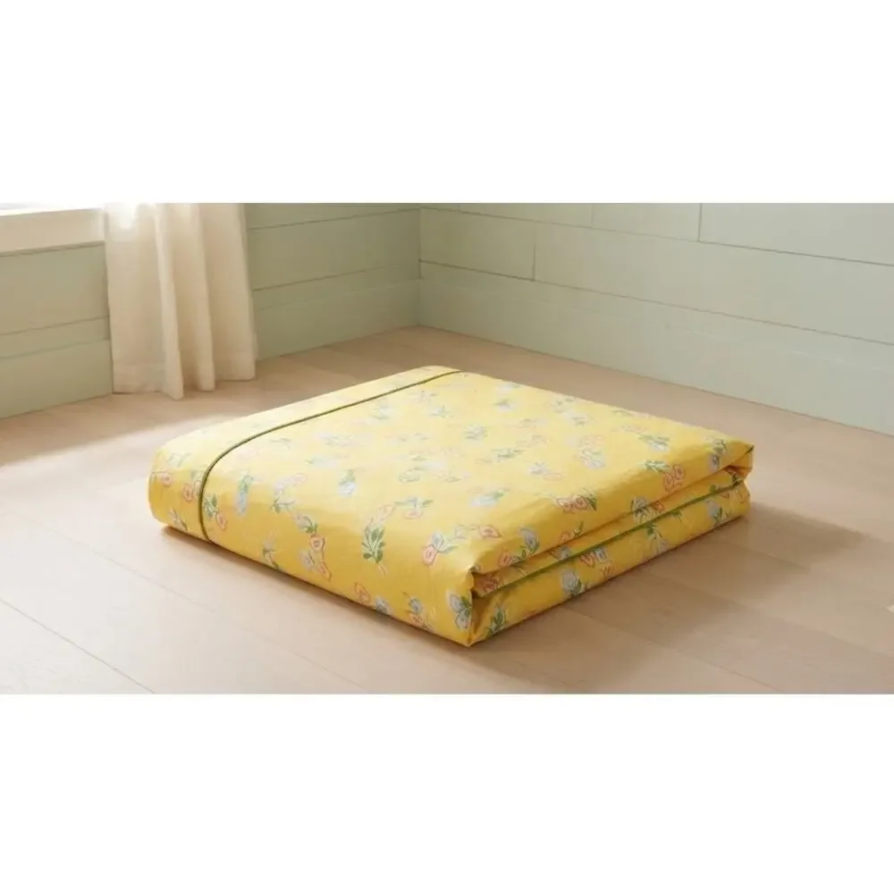 Vintage Wamsutta Twin Flat Sheet Yellow Floral Cotton Percale Bedding New